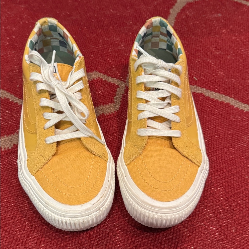 Vans Yellow and White Women's Sneakers